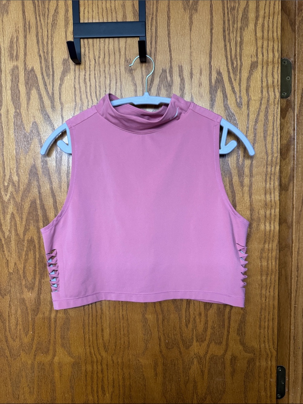 Nike Sleeveless Mock Neck Crop Top - Rose Pink